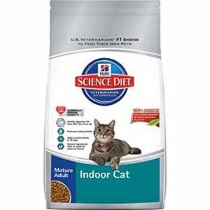 a bag of Science Diet Indoor Cat food kibble