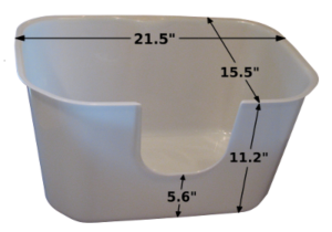 The NVR Miss litter box solves litter box accidents